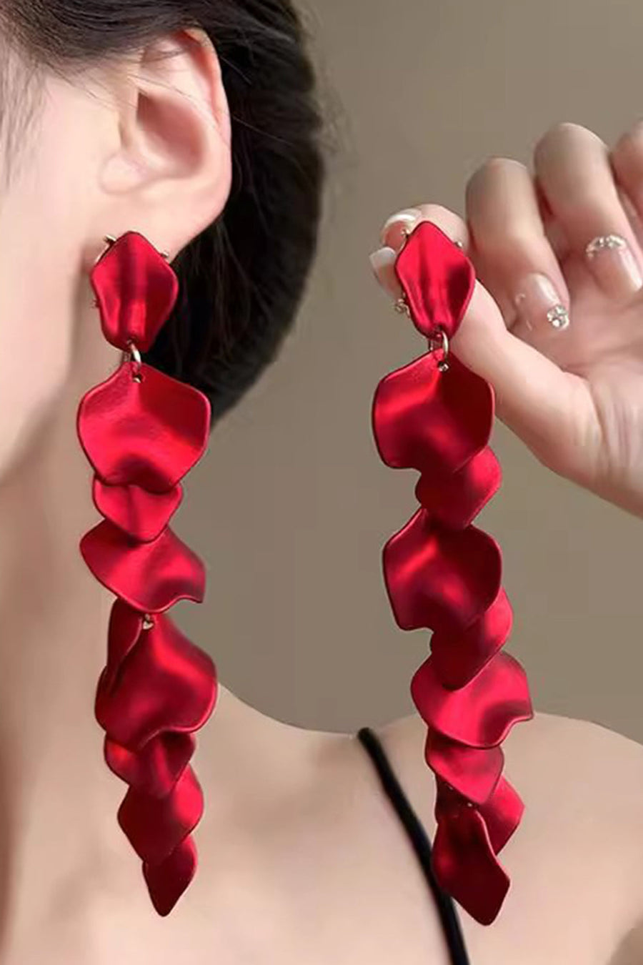Boucles d'orelles floral fuchsa dore | Modèles de bjoux en perles
