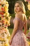 Blush dénudé Une robe de bal longue à paillettes Corset Line