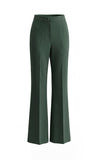 Costume d'affaires femme 2 pièces vert foncé revers pointe un bouton