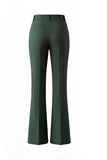 Costume d'affaires femme 2 pièces vert foncé revers pointe un bouton