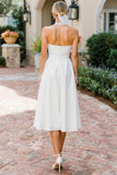 Robe de mariée Midi blanche en dentelle A Line