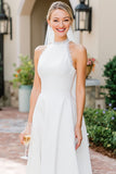 Robe de mariée Midi blanche en dentelle A Line