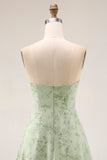 Robe de demoiselle d’honneur Dusty Sage Bloomless Strapless A Line Long