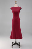 Robe sirène blanche col rond manches courtes