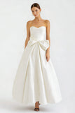 Robe blanche Bowkont Bowkont Strapless A Line
