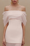 Robe longue de fiançailles en tulle sirène ivoire dénudée