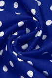 Robe noire à pois à col rond A Line des années 1950