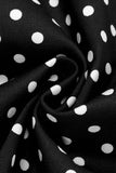 Robe des années 1950 à pois à pois noire A Line des années 1950