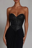 Robe longue sirène noire