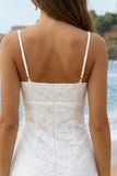 Robe de remise de diplôme Bodycon Bodycon Short Necks Ivory Strapstraps