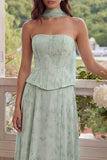 Corset A-Line en mousseline Sage poussiéreux