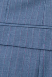 Costumes de bal pour hommes en 3 pièces bleus à un bouton à pointe