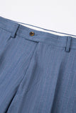 Costumes de bal pour hommes en 3 pièces bleus à un bouton à pointe