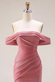 Robe longue de bal à paillettes, sirène dénudée et froncée