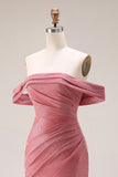 Robe longue de bal à paillettes, sirène dénudée et froncée