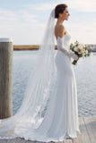 Robe de mariée Ivory Sweetheart Sweep Sweep Train, avec dentelle