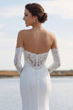 Robe de mariée Ivory Sweetheart Sweep Sweep Train, avec dentelle