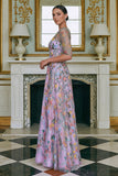 Robe pour mère de la mariée verte ligne A brodée manches 3/4