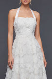 Robe de mariée longue en ligne A Twiner A Line White 3D