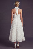 Robe de mariée blanche à dos nus 3D 3D