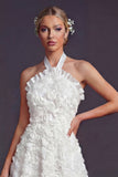 Robe de mariée blanche à dos nus 3D 3D