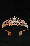 Tiare couronne de la Reine du bal de bal en cristal doré
