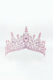 Tiare corona de la Reine du bal de bal en cristal dorée et bleue royale