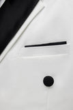 Costumes noirs de bal deux pièces à encoche unique à bouton, vestige de bal pour hommes