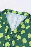 Veste de smoking rétro verte Shamrock Slim Fit avec chapeau