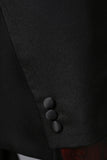 Costumes de bal pour hommes en 2 pièces noirs à revers pointu un bouton