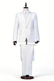 Costumes de bal pour hommes en 2 pièces noirs à revers pointu un bouton