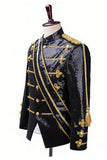 Costumes noirs à simple poitrine pour hommes avec paillettes