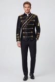 Costumes noirs à simple poitrine pour hommes avec paillettes