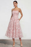 Robe fleurie midi lilas midi sans bretelles sans bretelles avec poches