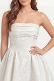 Robe blanche Floral A Line Mini Bustier