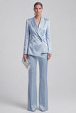 Costumes féminins Blue Peak à revers 2 pièces avec manches