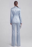 Costumes féminins Blue Peak à revers 2 pièces avec manches