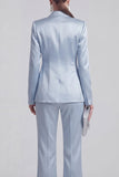 Costumes féminins Blue Peak à revers 2 pièces avec manches