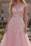 Corset de bal long en tulle perlé à perles bleu scintillant en épaule décollée