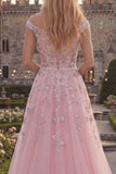 Corset de bal long en tulle perlé à perles bleu scintillant en épaule décollée