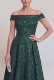 Blush Jacquard Floral Off The Shoulder A Line Mother of The Bride Robe