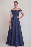 Blush Jacquard Floral Off The Shoulder A Line Mother of The Bride Robe