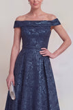 Blush Jacquard Floral Off The Shoulder A Line Mother of The Bride Robe