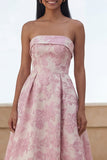 Robe longue de mariée longue à motifs floraux à motifs floraux en fleurs de jonquille bleue en ligne A