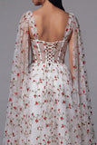 Robe de mariage midi en Corset transparent en fleur rouge ivoire