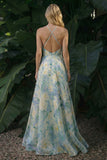 Robe formelle à dos nu à dos nu vert vert clair
