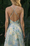 Robe formelle à dos nu à dos nu vert vert clair