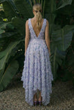 Robe florale asymétrique A Line A Side Dress Formal Short
