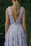 Robe florale asymétrique A Line A Side Dress Formal Short