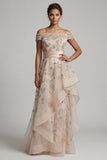 Robe de la mère de la mariée A Line, à Blush À Sequins